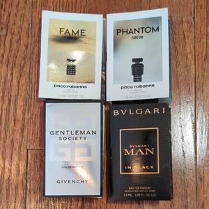 Paco Rabanne Fame + Phantom, Givenchy & Bvlgari Parfum Spray Samples New
